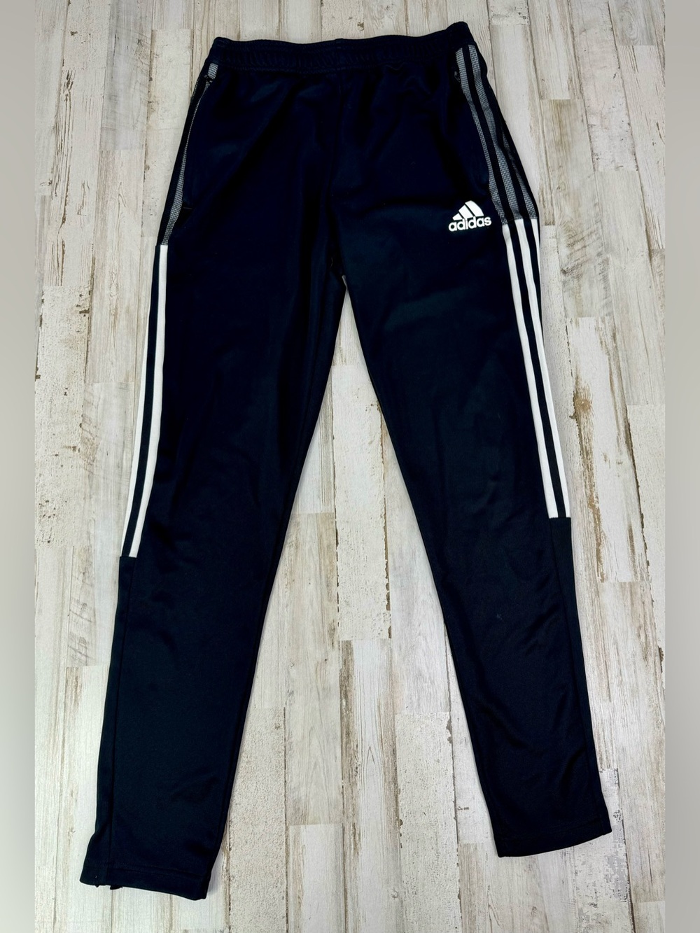 Adidas Climalite Men’s Medium Sweatpants Black White Stripe